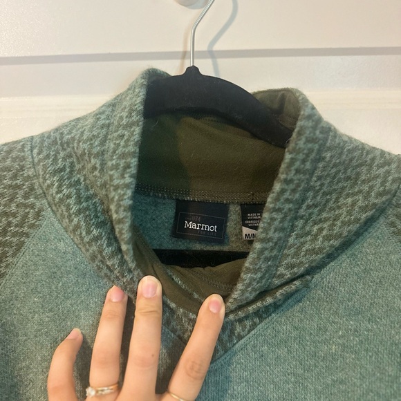 Marmot Women's Cowl Neck Sweater in Forest Green - Picture 2 of 6